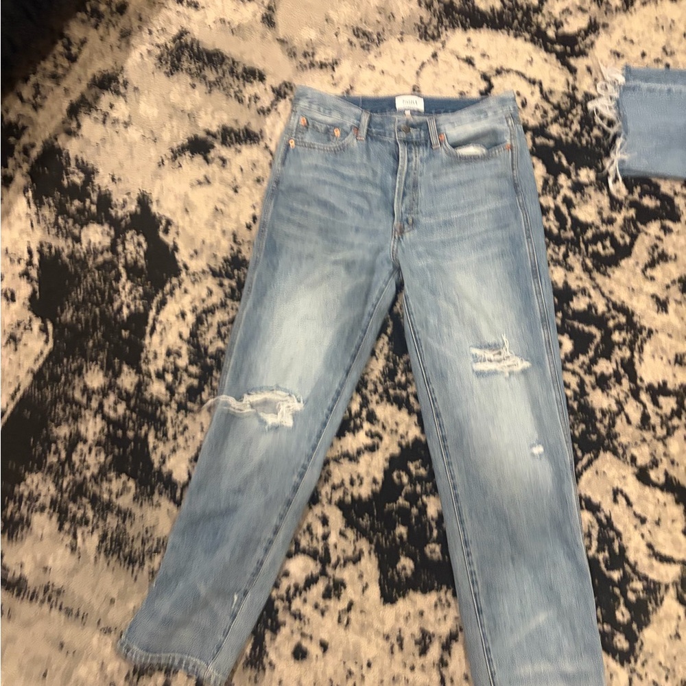 pistola Light Blue Distressed Boyfriend Jeans